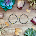 Palomino Turquoise Nugget Sterling Silver Hoop Earrings (3mm)