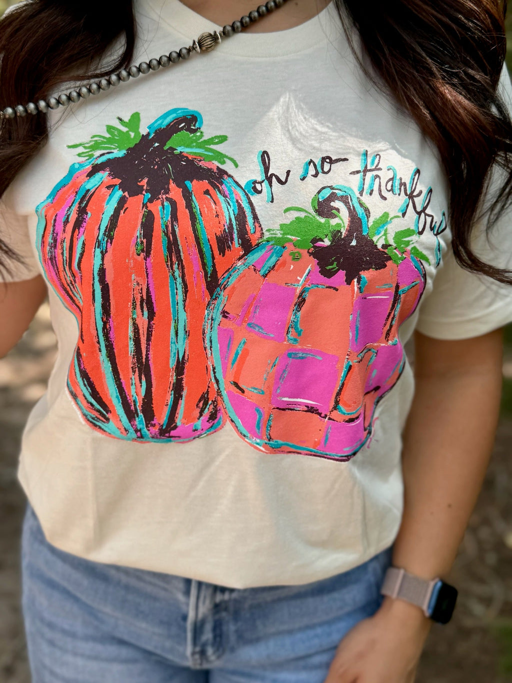 Callie Ann Stelter Oh So Thankful Pumpkins Short Sleeve Tee