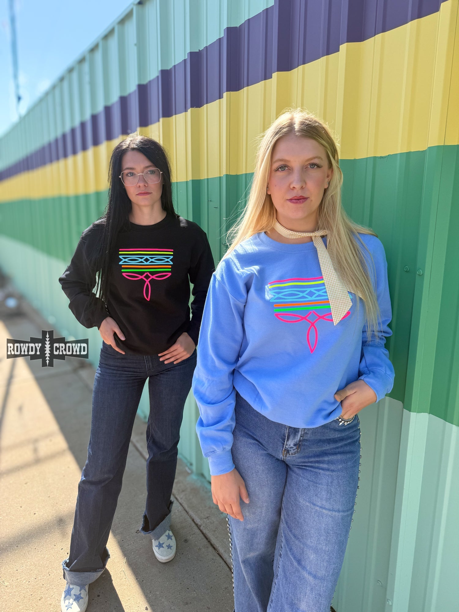 Neon Boot Stitch Sweatshirt