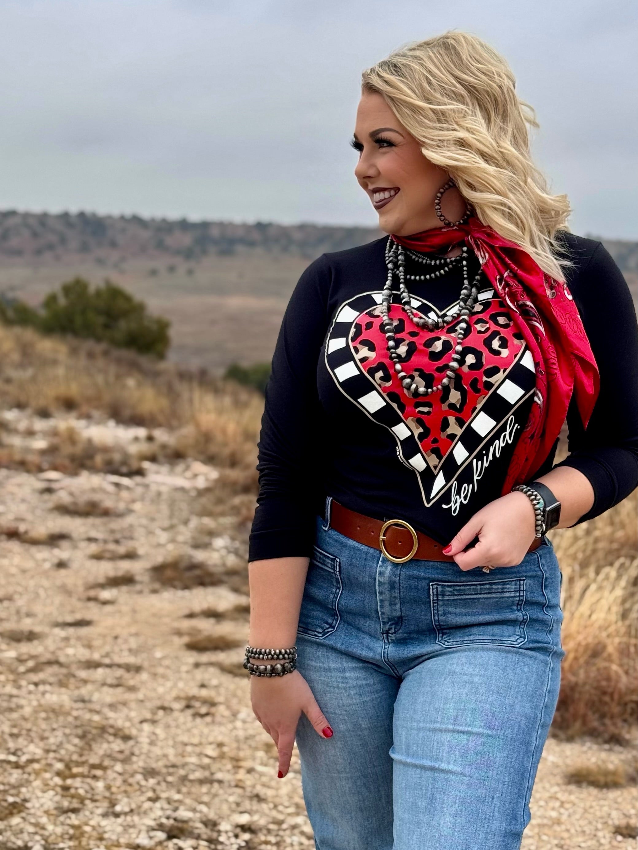 Be Kind Leopard Heart Sweatshirt