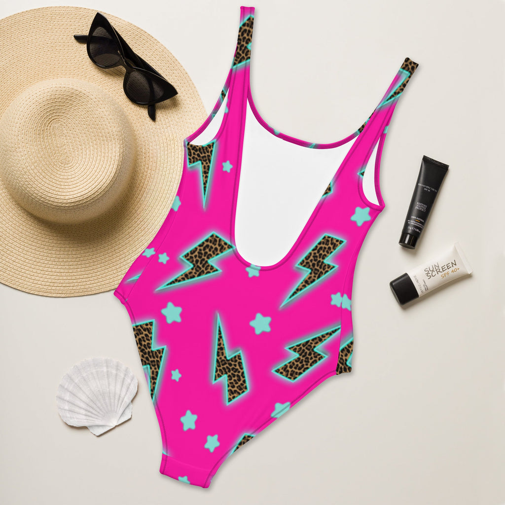 Baha Ranch Yeehaw Leopard Lightning One-Piece Swimsuit