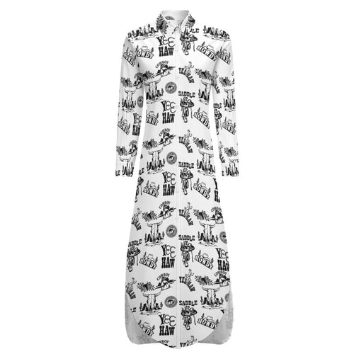 Baha Ranch Cowboy Print Western Duster Dress