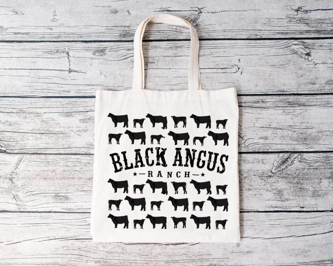 Black Angus Ranch Tote Bag