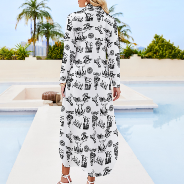 Baha Ranch Cowboy Print Western Duster Dress