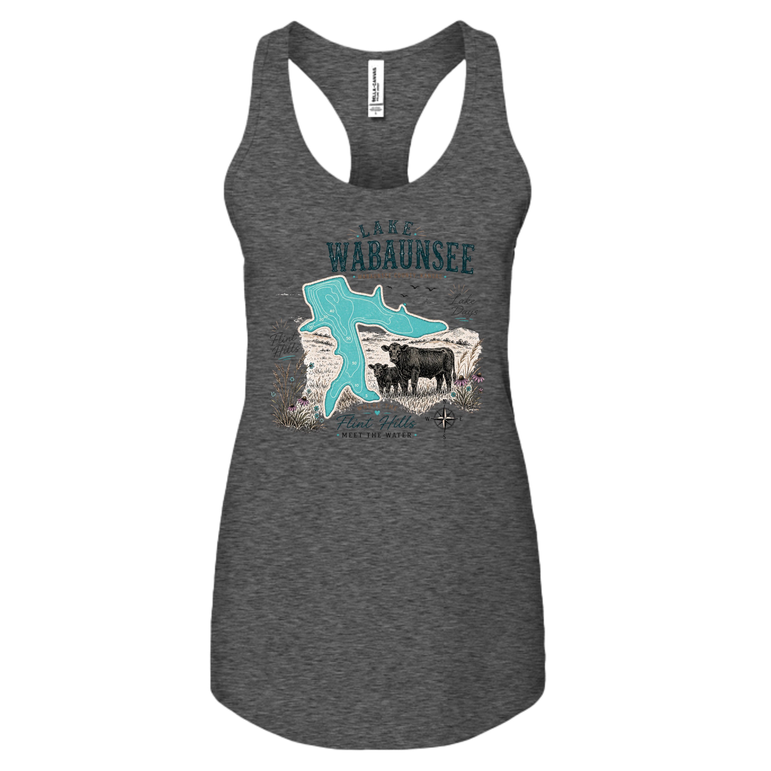 DARK GRY HEATHER - B6008 - FRONT
