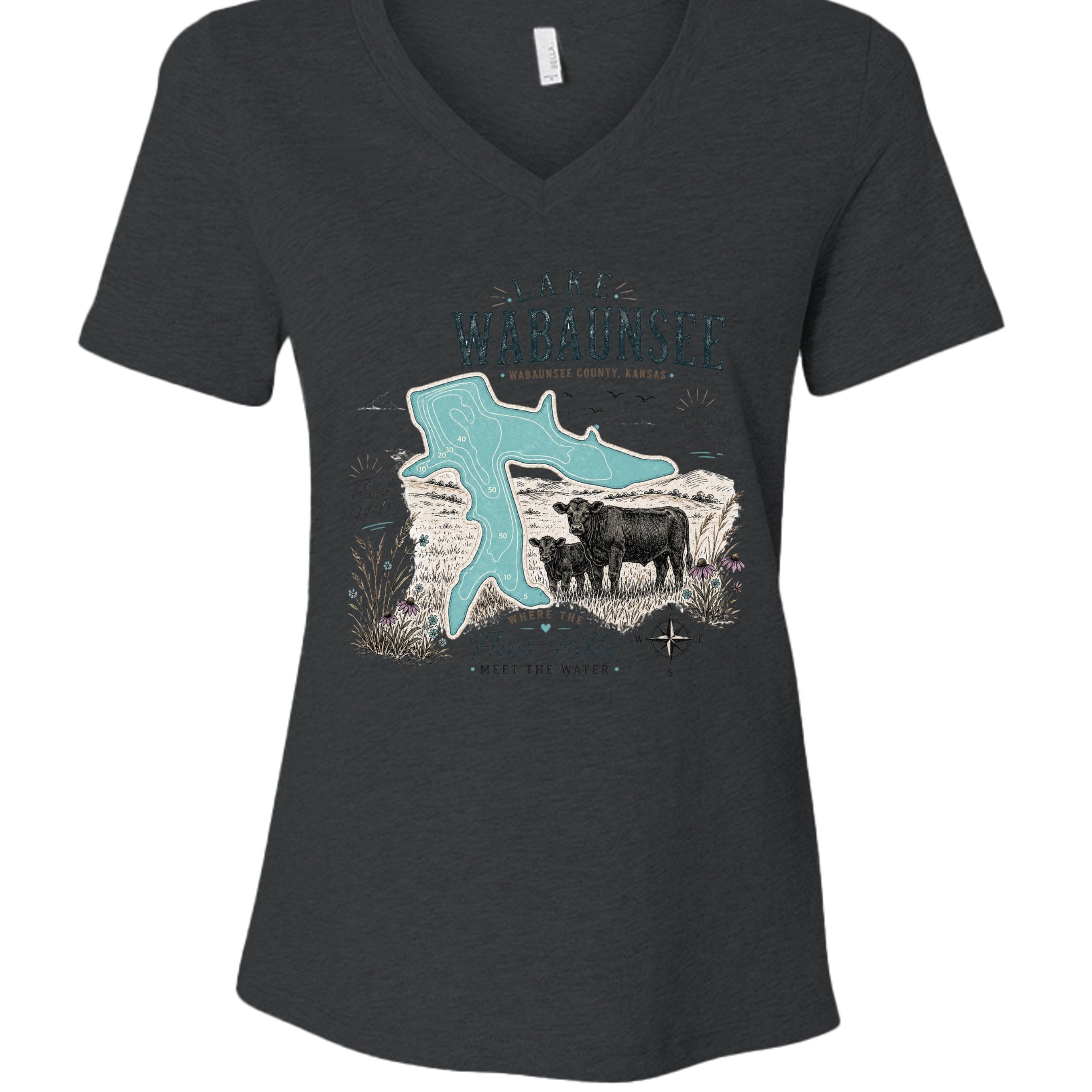 Dark Grey Heather - 6405CVC - FRONT