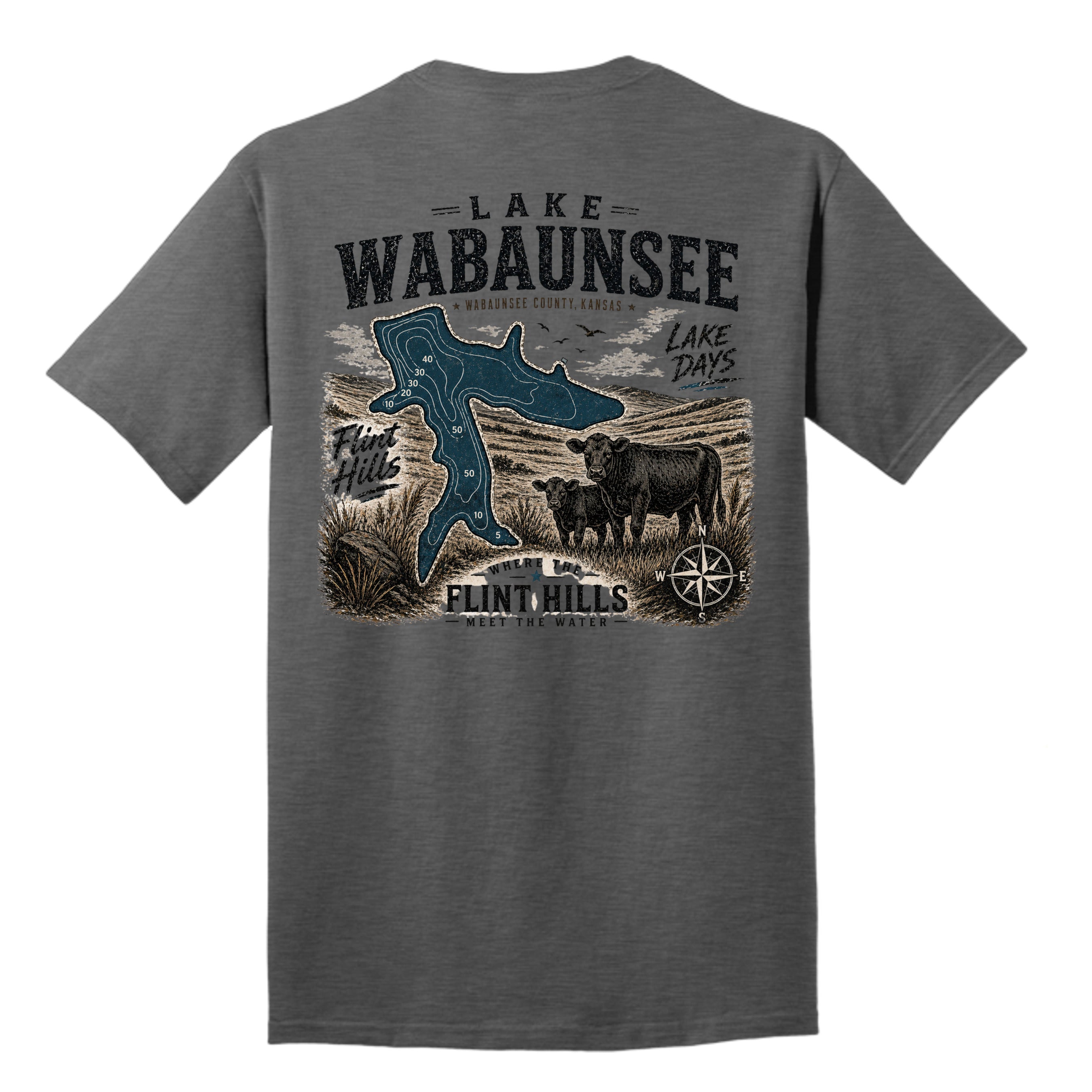 Dark Heather Grey - PC54T - BACK