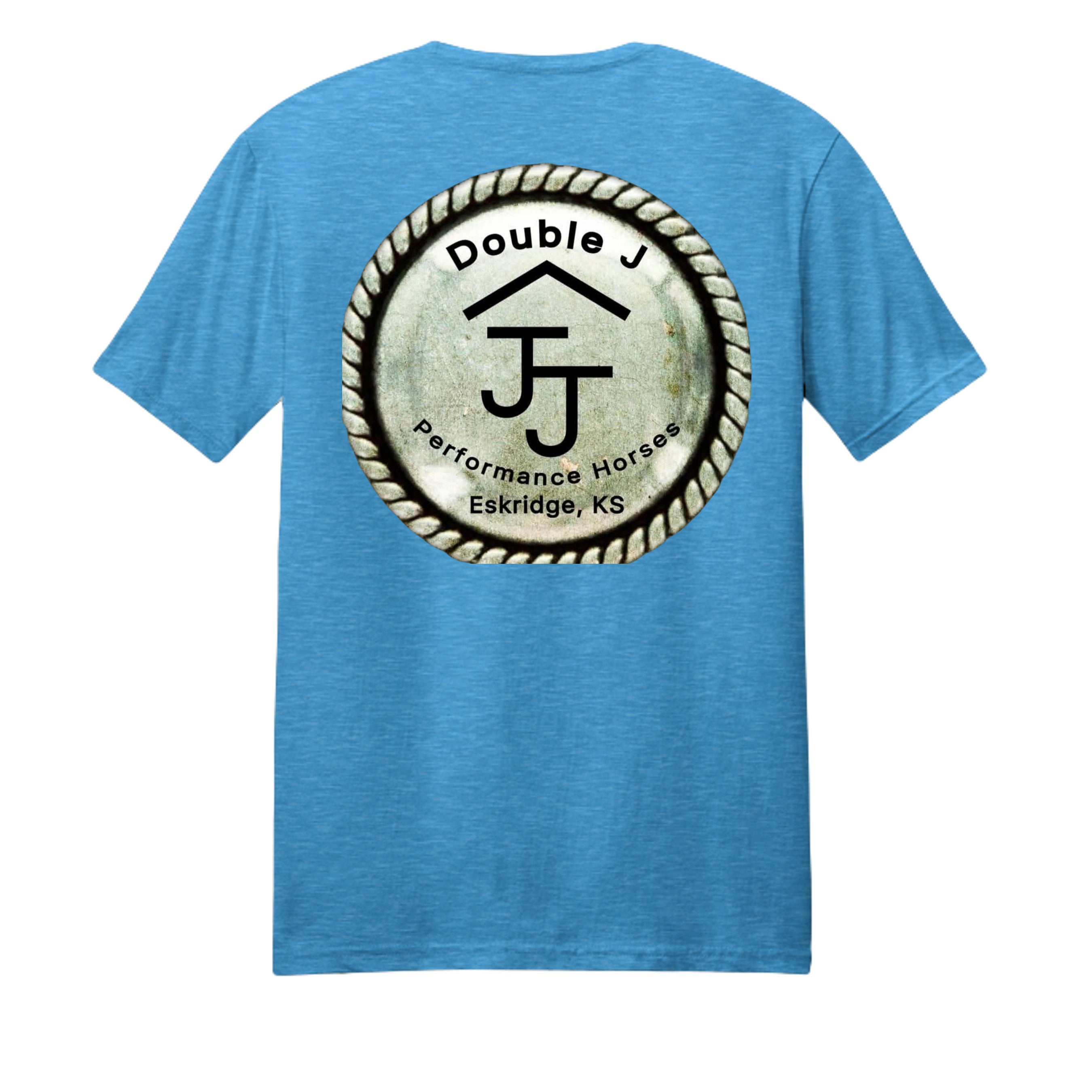 Heathered Bright Turquoise - DM108 - BACK