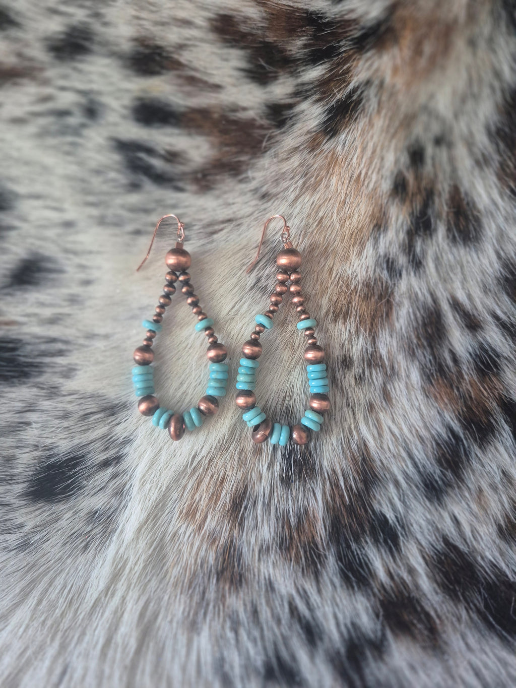 Copper and Turquoise Earrings
