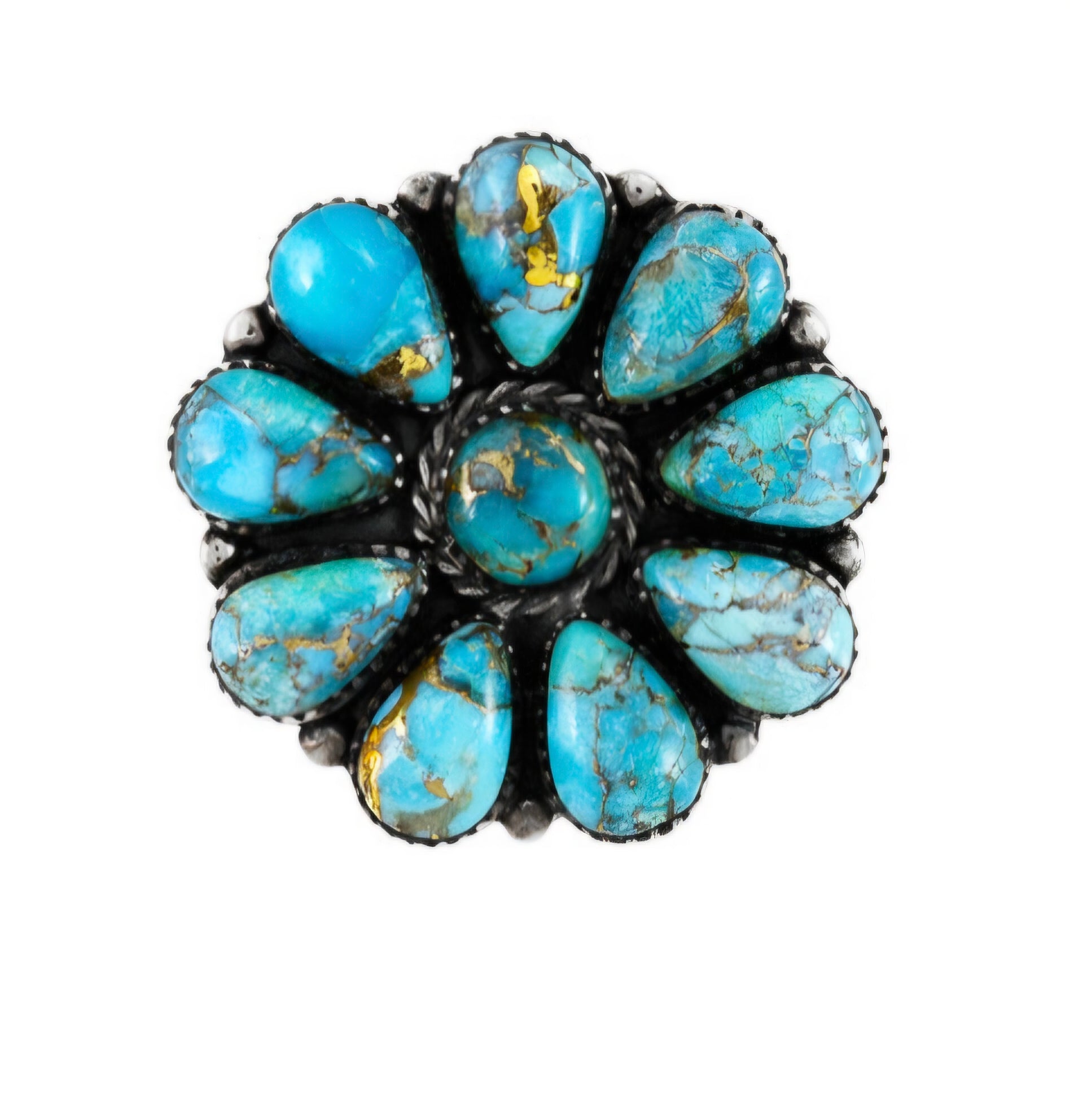 Matrix Turquoise Sterling Silver Ring