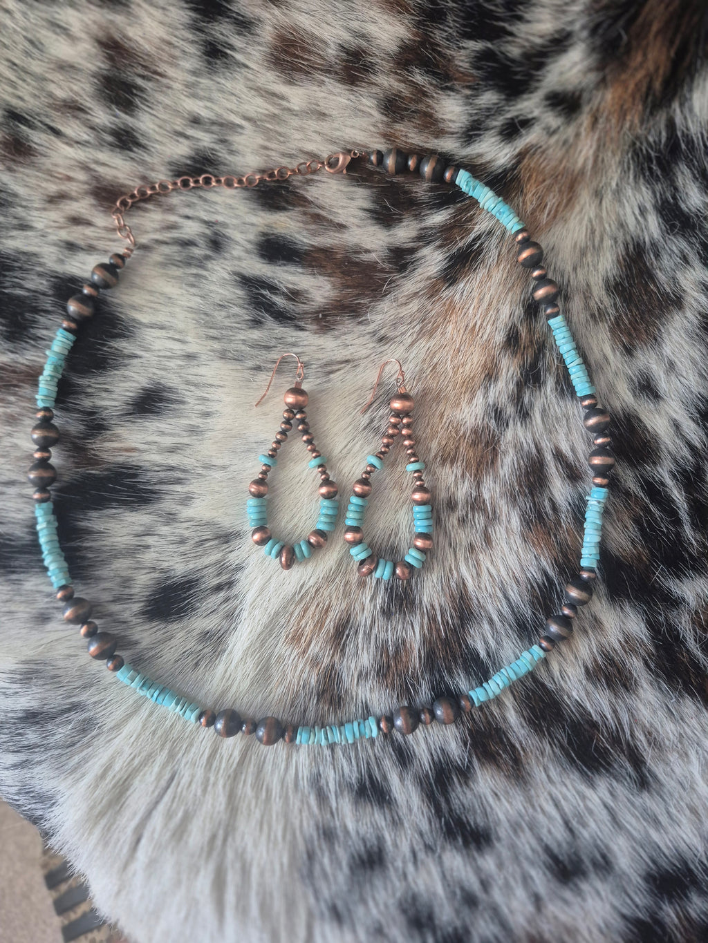 Copper and Turquoise Earrings