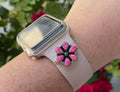 Nizhoni Pink Fire Opal & Sterling Silver Handmade Watch Charms