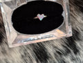 Handcrafted Sterling Silver & Pink  Opal Heart Ring