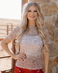 Sterling Kreek Country Tooled Mesh Top