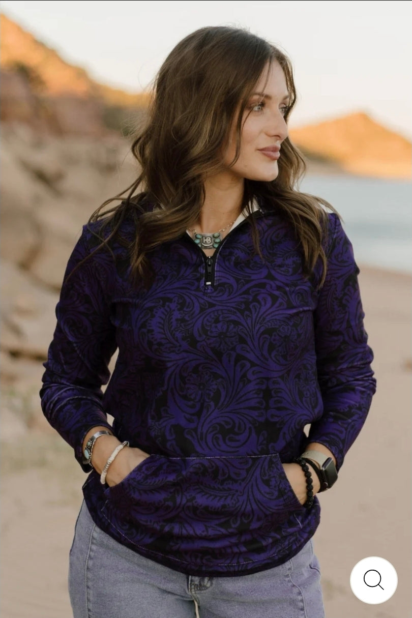 Sterling Kreek Tailgate Ready Pullover Purple and Black