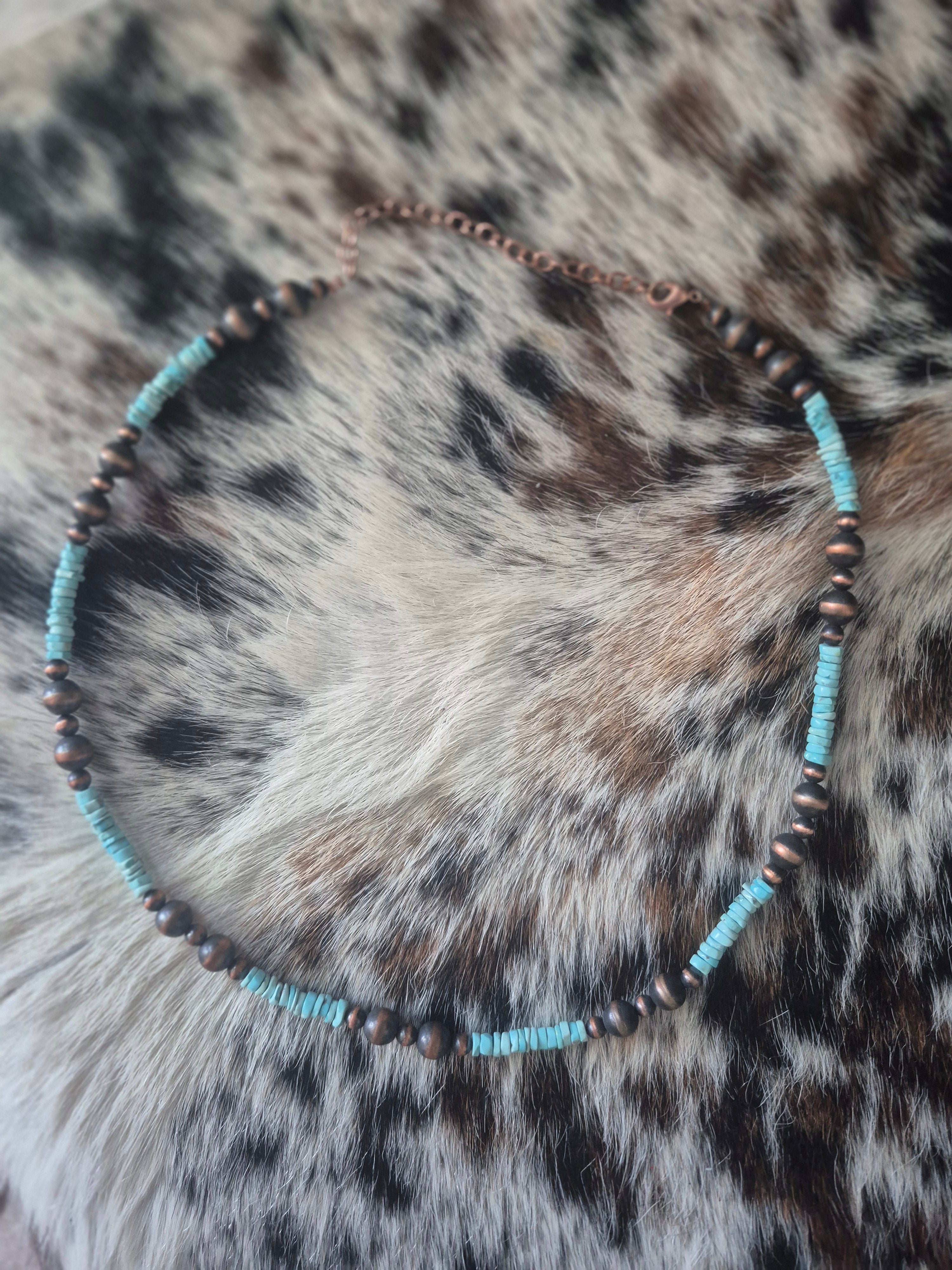 Copper and Turquoise Necklace
