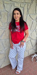 Mica Denim Wide Leg Ankle Check jeans