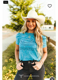 Lucky and Blessed Mineral Wash Puffed Sleeve Howdy Shirt
