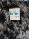 Handcrafted Sterling Silver & Blue Opal Stud Heart Earrings