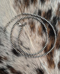 18 inch 3mm Sterling Silver Pearl Style Beaded Necklace w/ 2 inch Extender