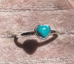 "The Loveheart" Handmade Turquoise And Sterling Silver Heart Ring