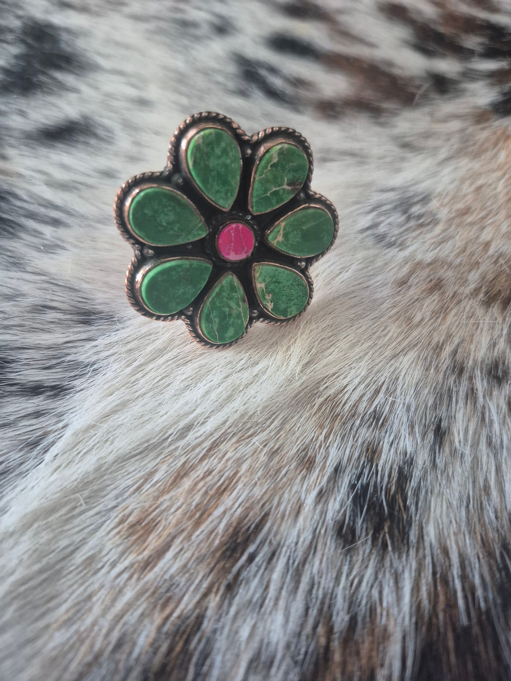 Adjustable Copper Ring in Sediment Jasper