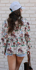 2 Fly Co Cowhand Things Babydoll Style Sweatshirt