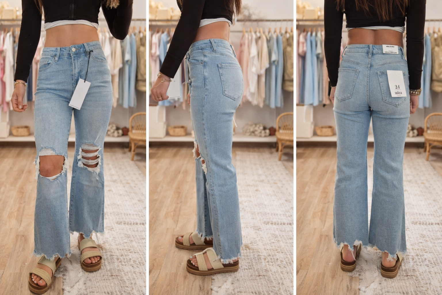 Mica Denim Vintage Crop Flare jeans