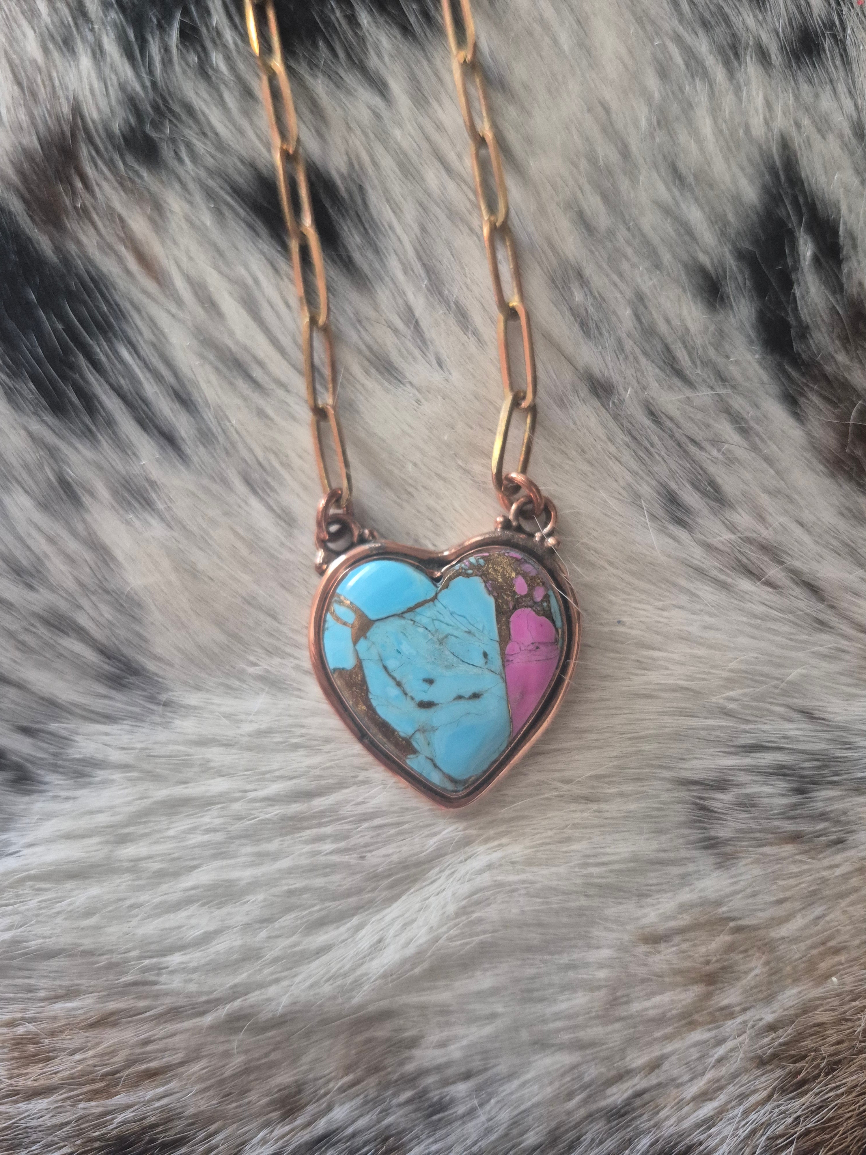 Cotton Candy Heart in Copper
