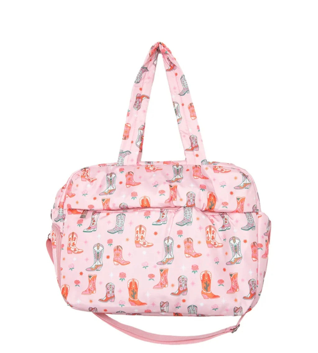 Katydid Boots and Roses Weekender bag