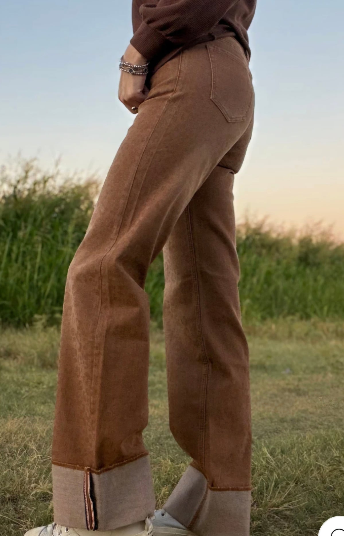 Sterling Kreek Sand Cat Cuffed Jeans