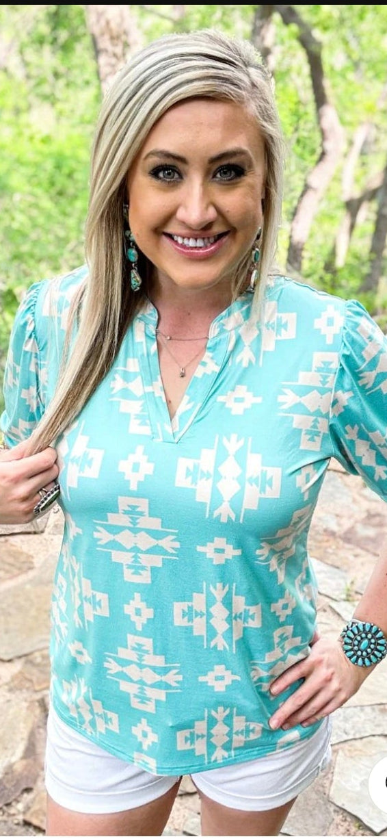 Sterling Kreek Turquoise Dreams Top