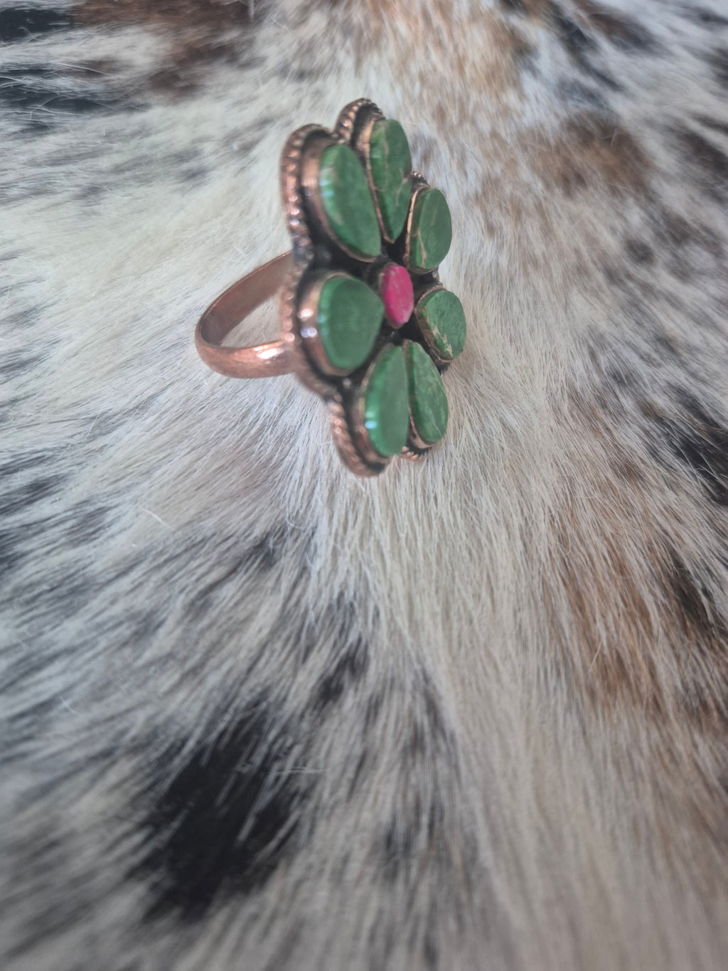 Adjustable Copper Ring in Sediment Jasper