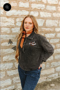 2 Fly Co Rowel Em Up Charcoal Pullover