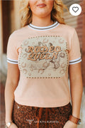 Lucky and Blessed Peach Rodeo Queen Vintage Tee