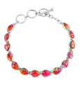 Plum Spiny Link Sterling Silver Bracelet