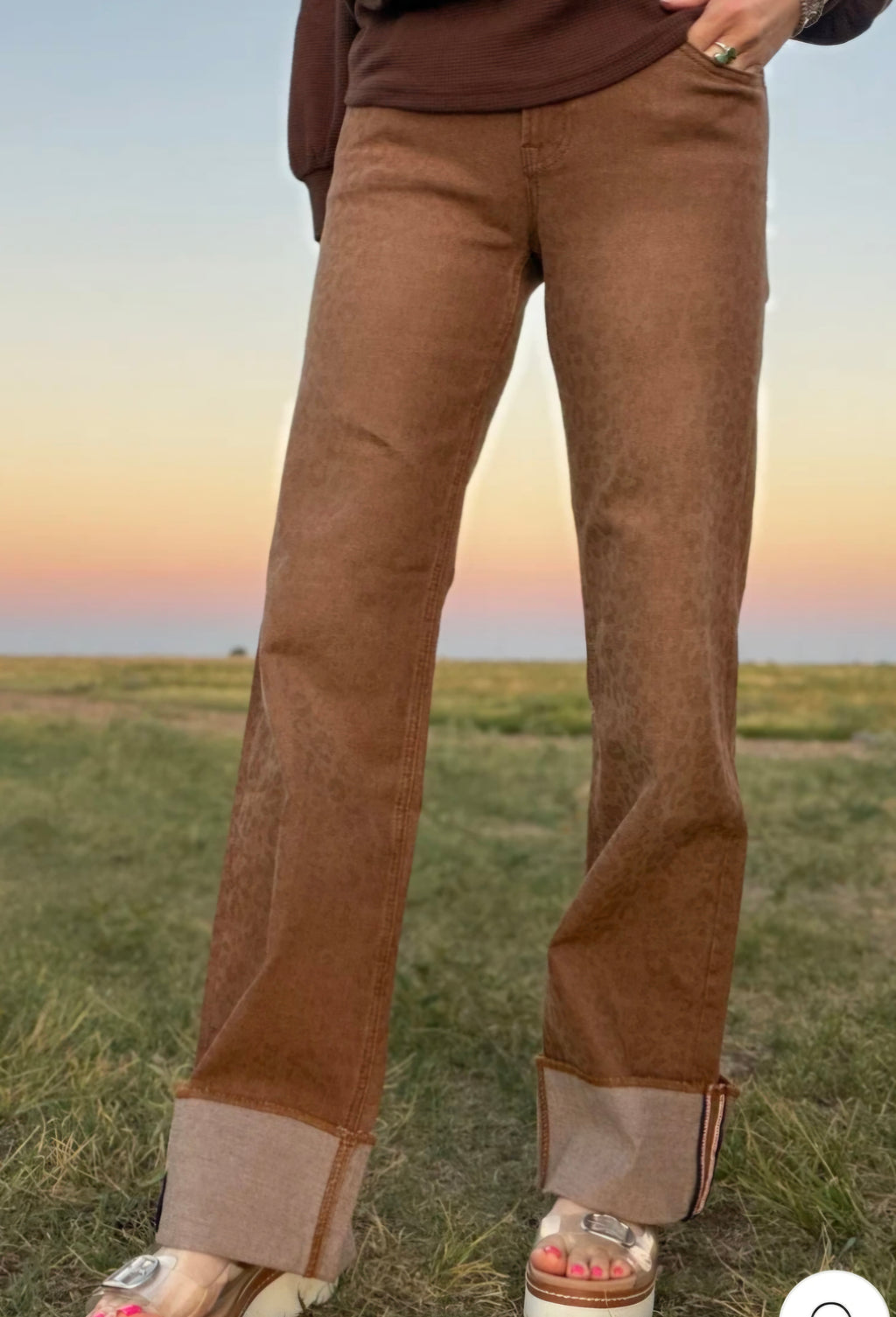 Sterling Kreek Sand Cat Cuffed Jeans